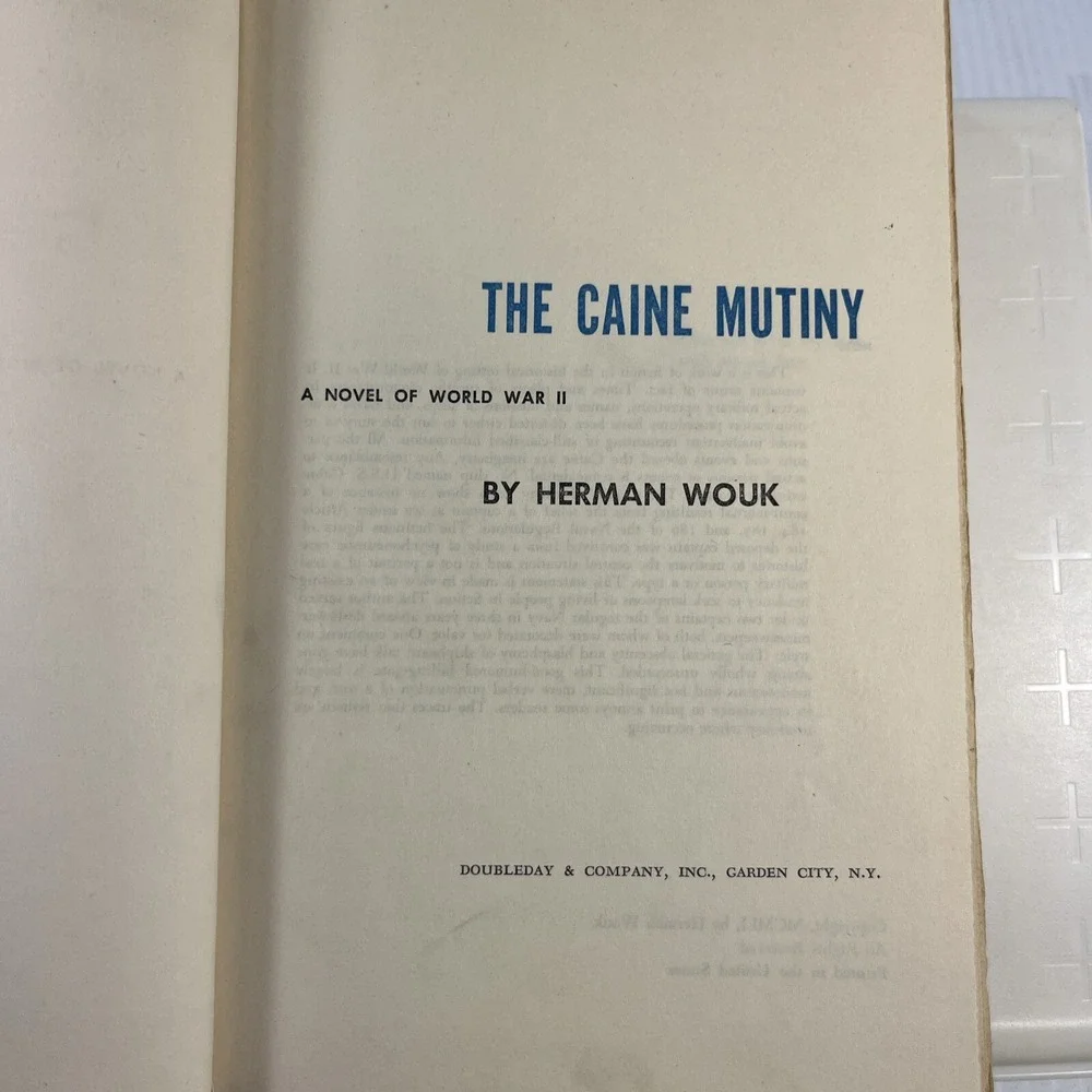 The Caine Mutiny Herman Wouk 1951 Vintage Book Hardcover